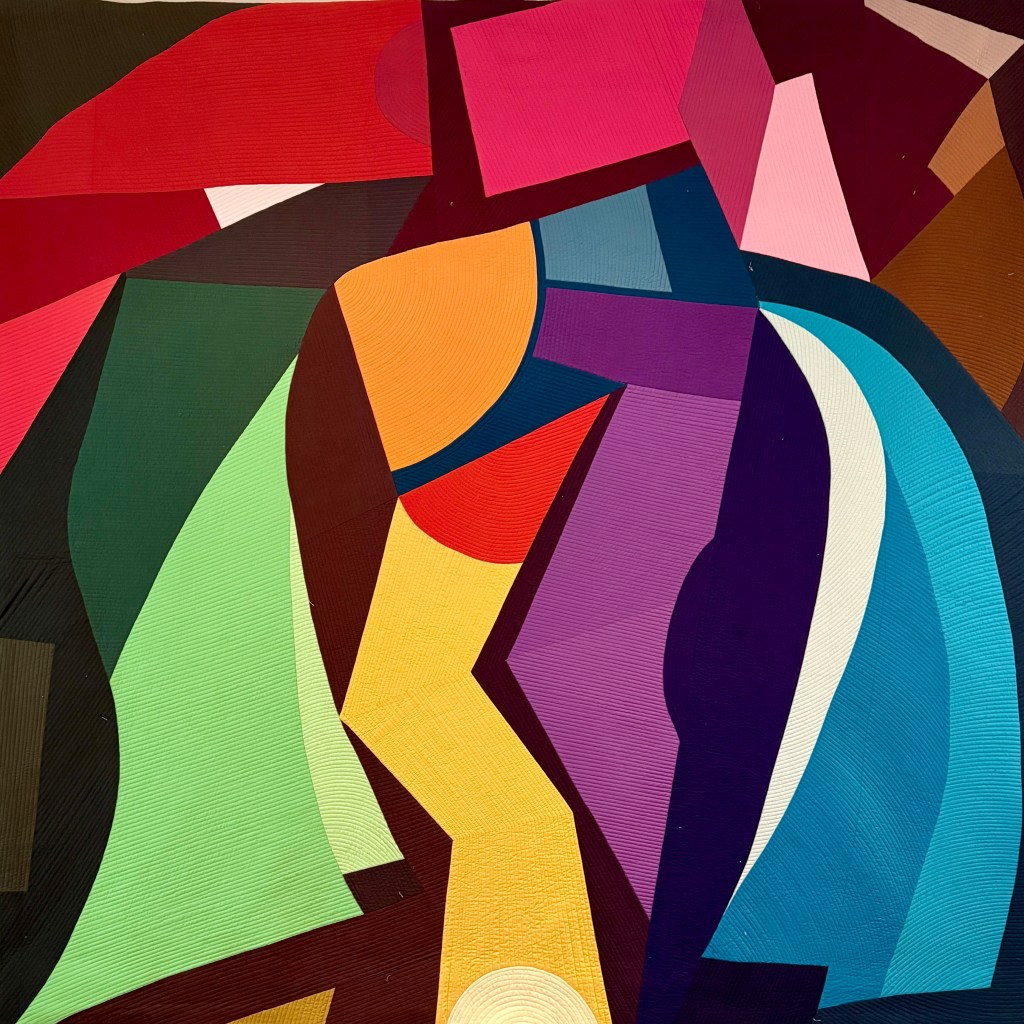 Bright bold impactful textile wallhanging
